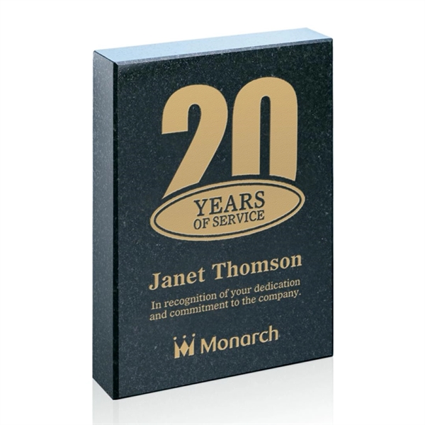 One of a series of 3" X 4" black granite service... from ASI 84592 St Regis Group / Prestige Glass