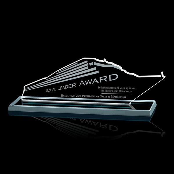 11" wide cruise ship award.... from ASI 84592 St Regis Group / Prestige Glass