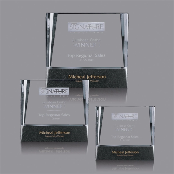 Optical crystal award on a black granite base.... from ASI 84592 St Regis Group / St Regis