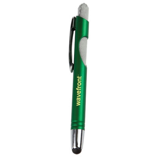 High quality aluminum pen clip stylus with microfiber cloth.... from ASI 84592 St Regis Group