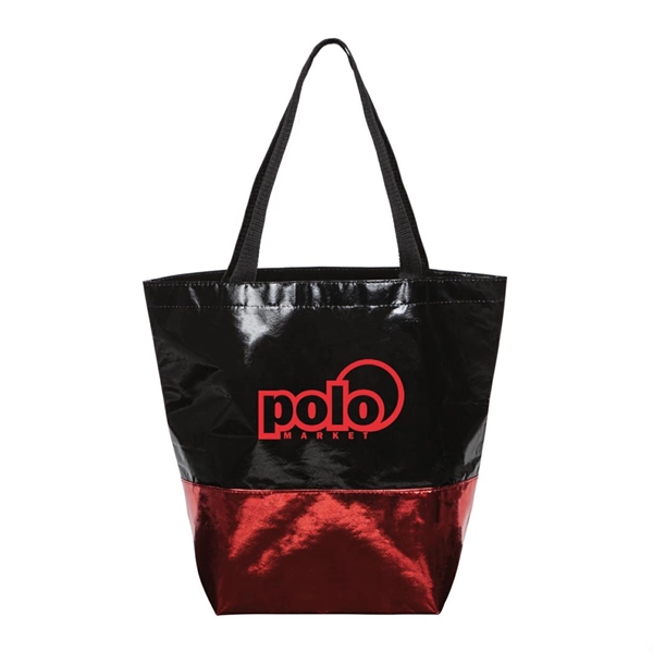 Two-toned non-woven PP tote bag with metallic finish. Fashion-forward, bold design... from ASI 84592 St Regis Group