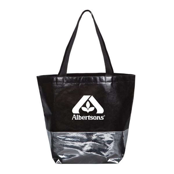 Two-toned non-woven PP tote bag with metallic finish. Fashion-forward, bold design... from ASI 84592 St Regis Group