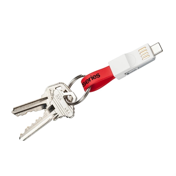 USB mini 3-in-1 charging and data cable on keyring... from ASI 84592 St Regis Group