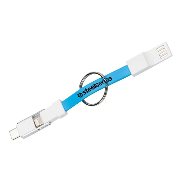 USB mini 3-in-1 charging and data cable on keyring... from ASI 84592 St Regis Group