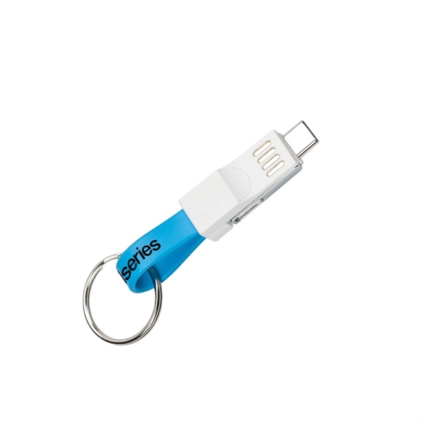 USB mini 3-in-1 charging and data cable on keyring... from ASI 84592 St Regis Group