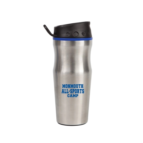 Double wall stainless steel tumbler with non-spill sliding spout closure... from ASI 84592 St Regis Group