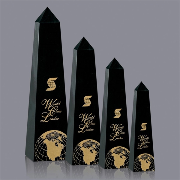 Black genuine marble obelisk shape award.... from ASI 84592 St Regis Group / St Regis