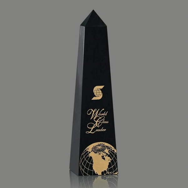 Black genuine marble obelisk shape award.... from ASI 84592 St Regis Group / St Regis