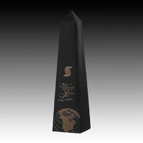 Black genuine marble obelisk shape award.... from ASI 84592 St Regis Group / St Regis