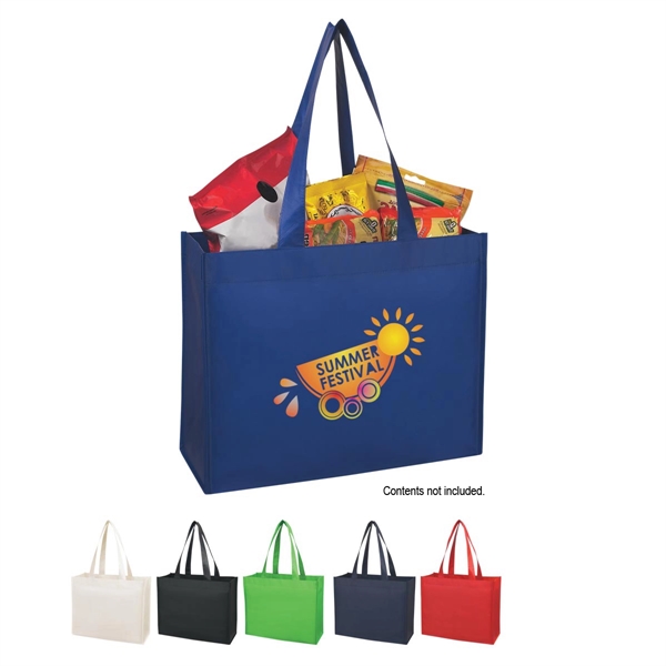 Matte Laminated Non-Woven Shopper Tote.  Made Of 80 Gram Laminated... from ASI 61125 Hit Promotional Products / Hit®