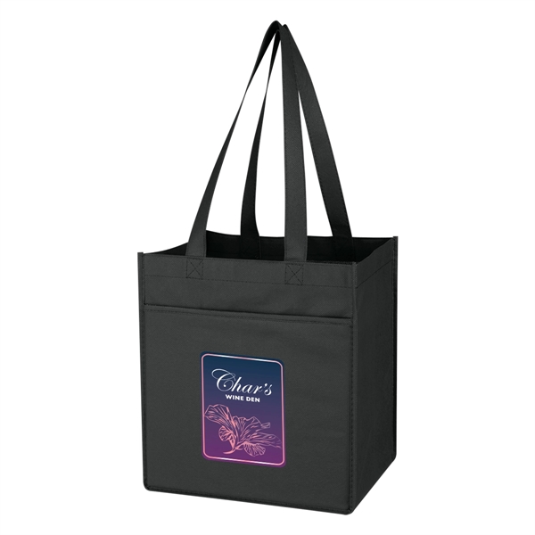 Non-Woven 6 Bottle Wine Tote.  Made of 80 Gram Non-Woven,... from ASI 61125 Hit Promotional Products / Hit®