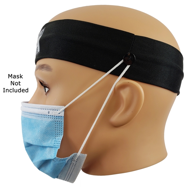 Headband made of poly/spandex material with 3/4" button on each side.... from ASI 90160 Suntex Industries