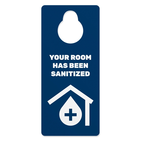 .020 White PVC Plastic Door Hanger. Stock shape DH6 (4"x9"). Custom... from ASI 87400 ArtechPro