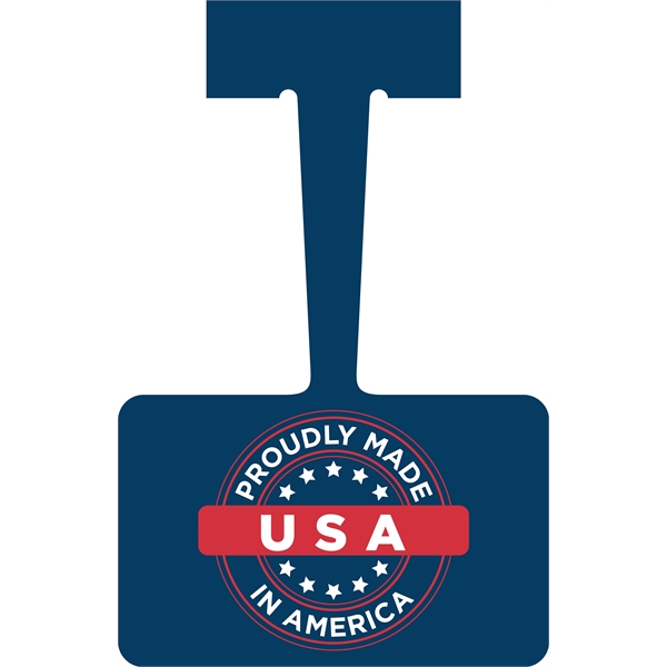 .010 White Gloss PVC Plastic Shelf Dangler or Wobbler. Stock Rectangle... from ASI 87400 ArtechPro