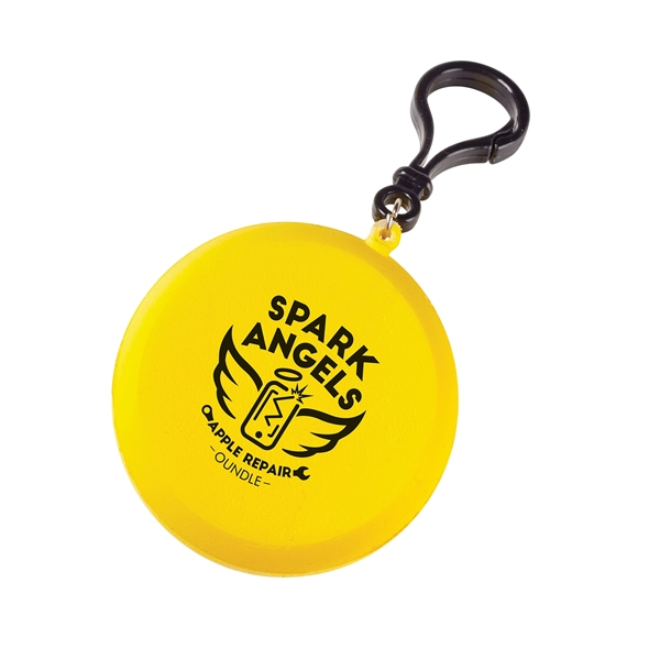 2.75" squeezable foam yellow emoji keychains with clip attachment. Random assortment... from ASI 63549 Jornik Manufacturing Corp