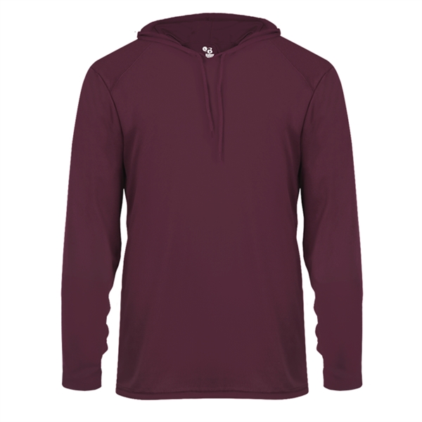 Short sleeve hooded tee with  Badger sport paneled shoulder for... from ASI 37461 Augusta Sportswear