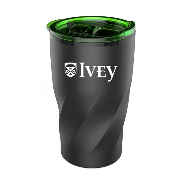 14 oz. stainless steel tumbler with polypropylene insert, twisted exterior and... from ASI 63549 Jornik Manufacturing Corp