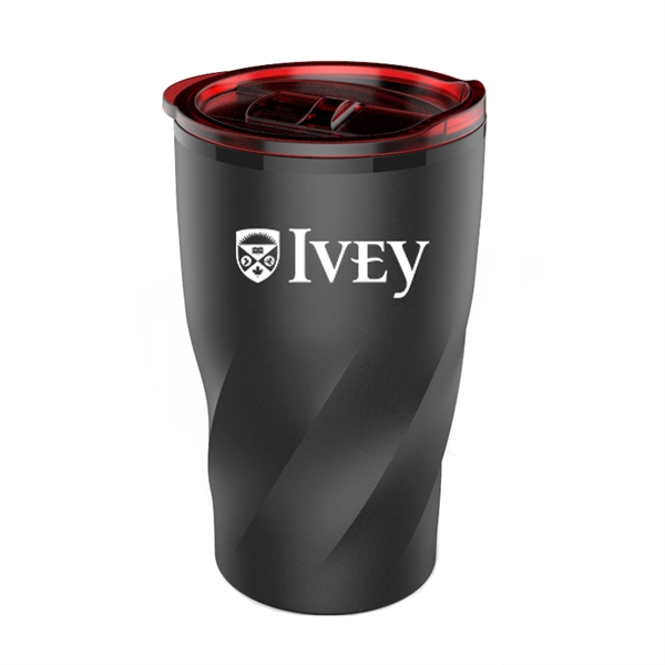 14 oz. stainless steel tumbler with polypropylene insert, twisted exterior and... from ASI 63549 Jornik Manufacturing Corp