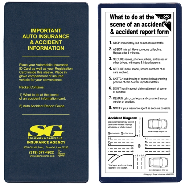 Insurance card holder kit opens on long side.... from ASI 83770 Royal Industries / The Royal Line