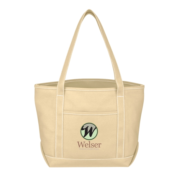 Medium Cotton Canvas Yacht Tote.  24 oz. Canvas.  Outside... from ASI 61125 Hit Promotional Products / Hit®