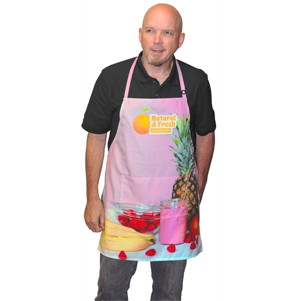 Custom full color dye-sublimated apron that's water/oil proof and stain resistant,... from ASI 36558 Aprons, Etc.