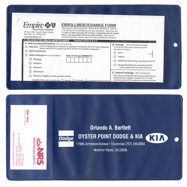 XL Policy Holder w/ Extra Pocket (opens on short side)... from ASI 83770 Royal Industries / The Royal Line