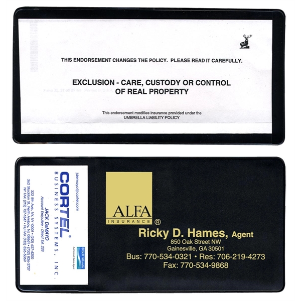 Policy Holder With Extra Pocket (open on short side)... from ASI 83770 Royal Industries / The Royal Line