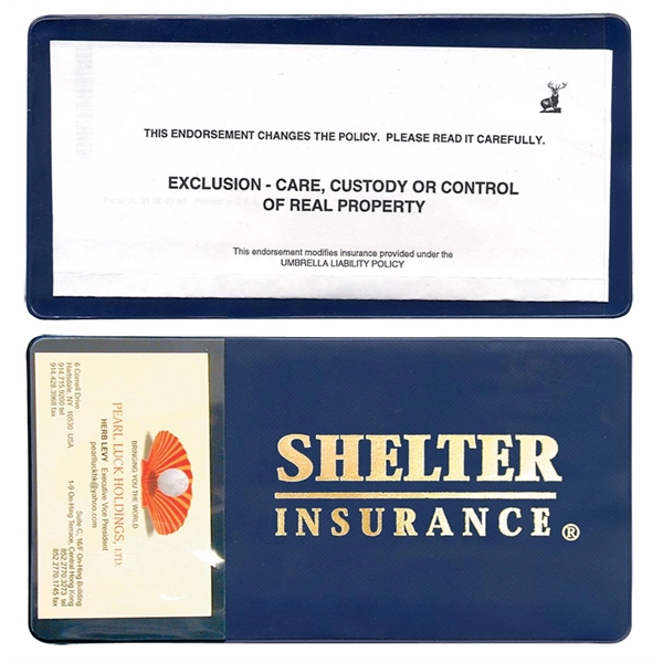 Policy Holder With Extra Pocket (open on short side)... from ASI 83770 Royal Industries / The Royal Line