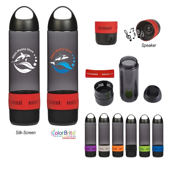 16 oz. impact- and shatter-resistant bottle with wireless speaker.... from ASI 61125 Hit Promotional Products