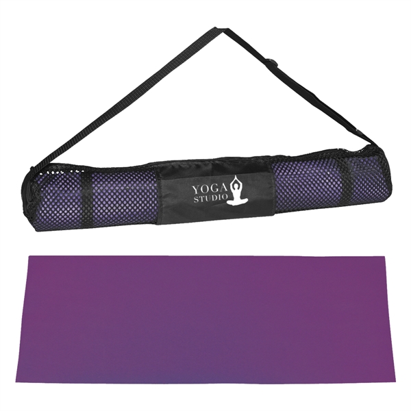 Yoga mat and carrying case, offers excellent traction.... from ASI 61125 Hit Promotional Products / Hit®