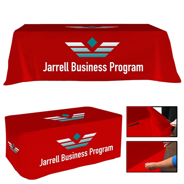 All over dye sub convertible table cover made of 100% polyester... from ASI 61125 Hit Promotional Products / Hit®