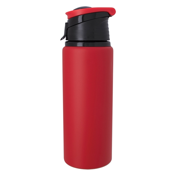 24 oz. aluminum Velvet Touch bottle with a screw-on, spill-resistant, flip-top... from ASI 61125 Hit Promotional Products / Hit®