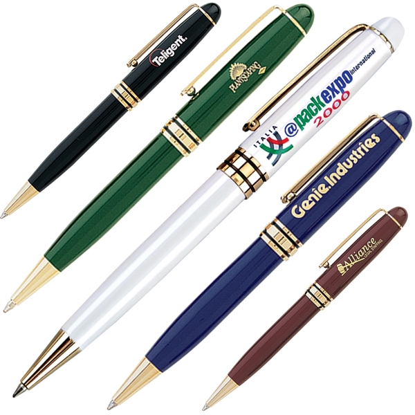 Brass twist-action ballpoint pen with elegant enamel finish.... from ASI 79535 Primetime / Primetime