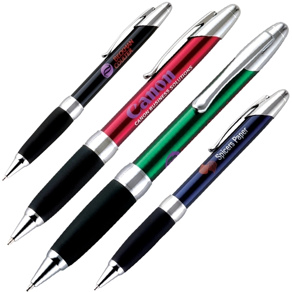 Twist action ballpoint pen with translucent blue barrel.... from ASI 79535 Primetime / Primetime