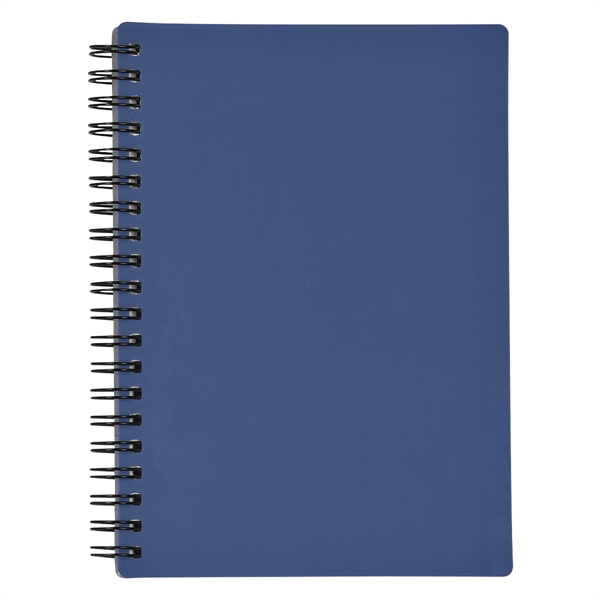 Spiral bound notebook with rubberized cover, cardboard back, and 70 lined... from ASI 61125 Hit Promotional Products / Hit®