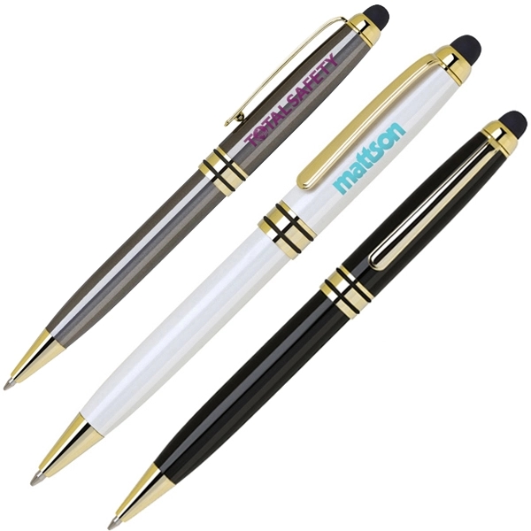 Brass ballpoint pen with stylus.... from ASI 79535 Primetime / Primetime