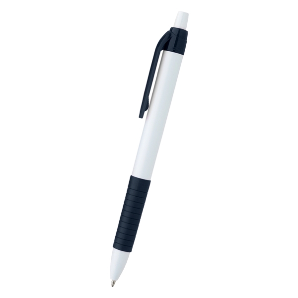Plunger Action pen with rubber grip.... from ASI 61125 Hit Promotional Products / Hit®