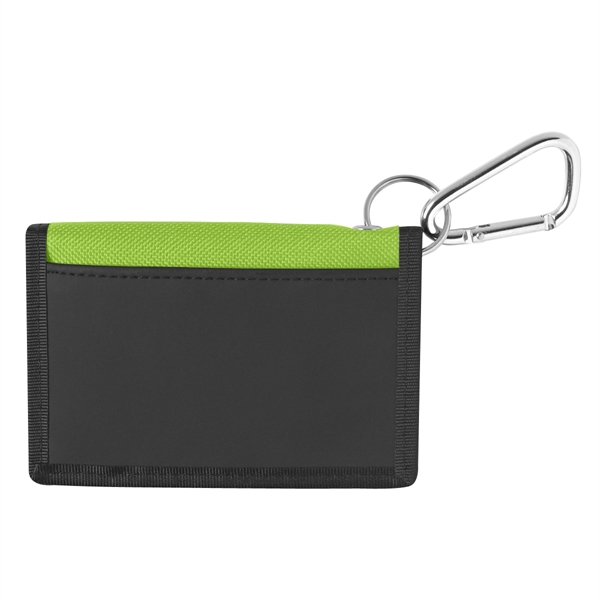 Hook and loop closure wallet with carabiner and outside front pocket.... from ASI 61125 Hit Promotional Products / Hit®