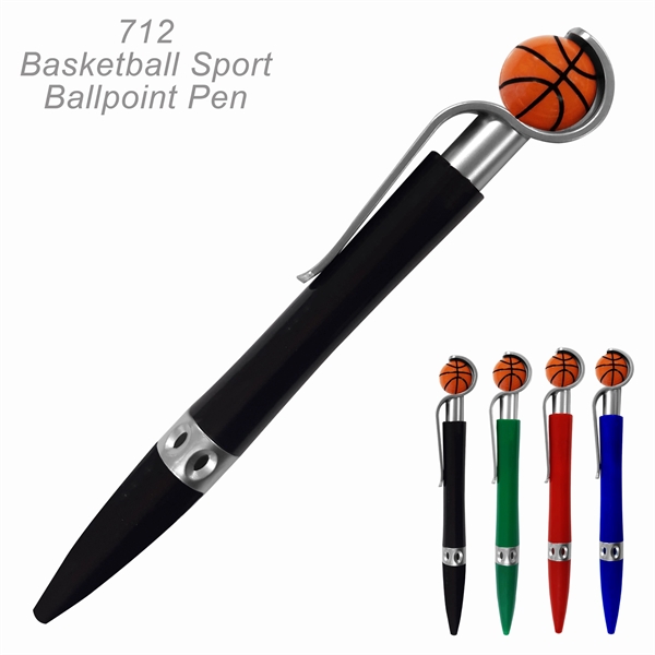 Basketball Sports Ballpoint Pen With Spinning Ball - Ready Inventory in... from ASI 45100 Chulani Promotional Products, Inc / Competitive Edge Innovations/Chulani