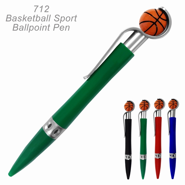 Basketball Sports Ballpoint Pen With Spinning Ball - Ready Inventory in... from ASI 45100 Chulani Promotional Products, Inc / Competitive Edge Innovations/Chulani
