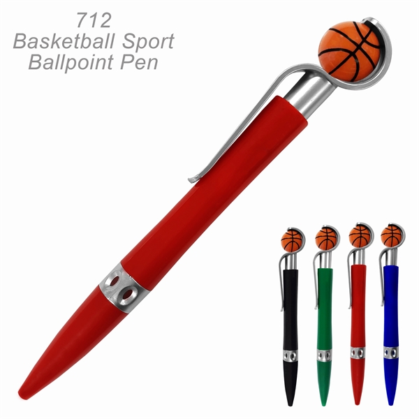 Basketball Sports Ballpoint Pen With Spinning Ball - Ready Inventory in... from ASI 45100 Chulani Promotional Products, Inc / Competitive Edge Innovations/Chulani