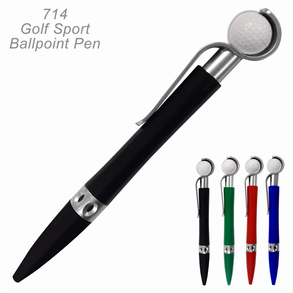 Golf Ball Sports Ballpoint Pen With Spinning Ball - Ready Inventory... from ASI 45100 Chulani Promotional Products, Inc / Competitive Edge Innovations/Chulani