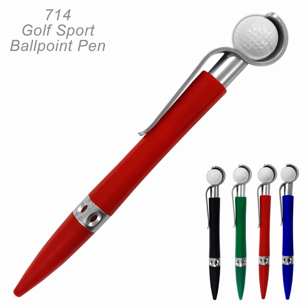 Golf Ball Sports Ballpoint Pen With Spinning Ball - Ready Inventory... from ASI 45100 Chulani Promotional Products, Inc / Competitive Edge Innovations/Chulani