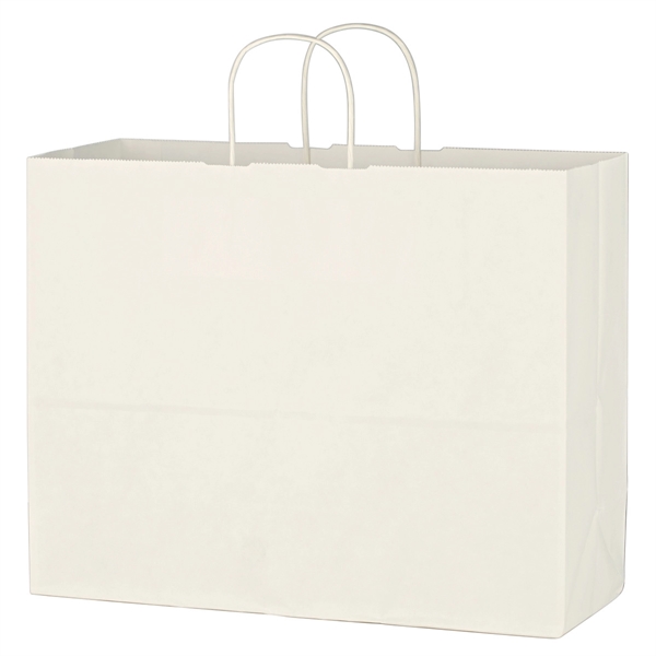 16" x 12 1/2" shopping bag made from white Kraft paper.... from ASI 61125 Hit Promotional Products / Hit®