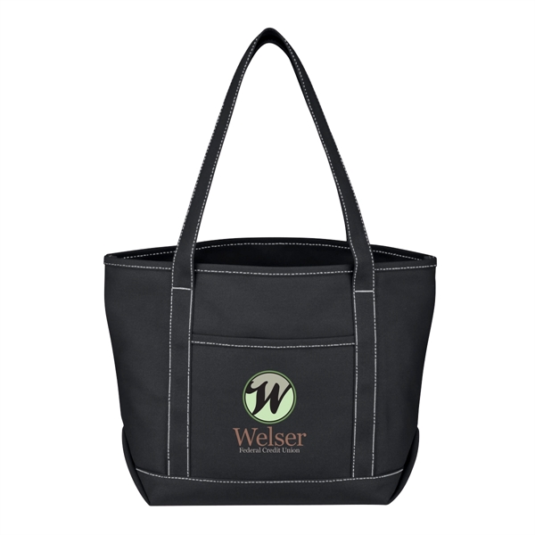 Medium Cotton Canvas Yacht Tote.  24 oz. Canvas.  Outside... from ASI 61125 Hit Promotional Products / Hit®