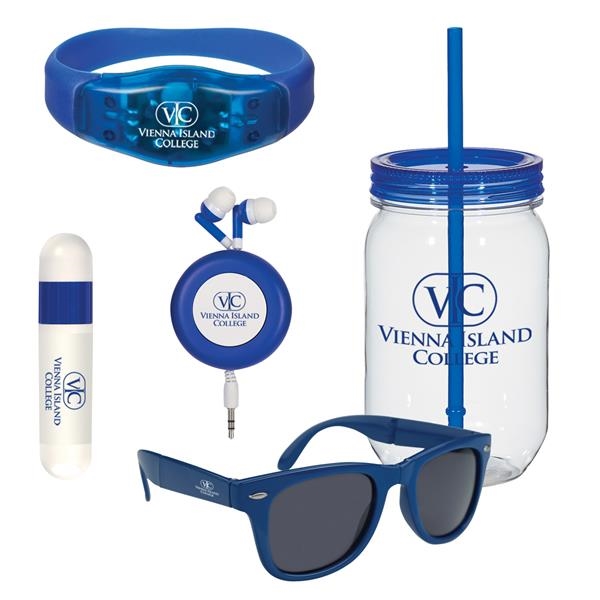 Mason Jar, large Smartphone arm band, retractable ear buds, sunglasses, lip... from ASI 61125 Hit Promotional Products / Hit®