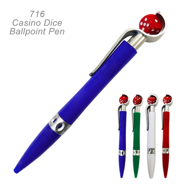 Casino Dice Ballpoint Pen - Ready Inventory in New Jersey -... from ASI 45100 Chulani Promotional Products, Inc / Competitive Edge Innovations/Chulani