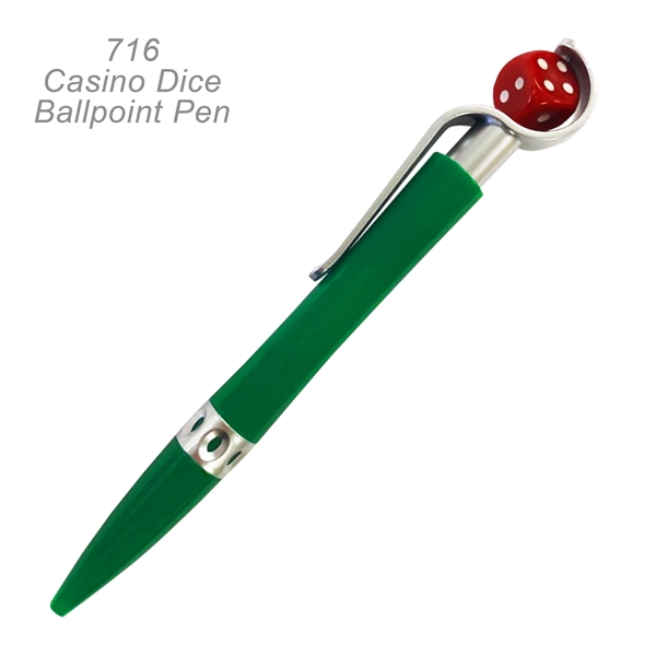Casino Dice Ballpoint Pen - Ready Inventory in New Jersey -... from ASI 45100 Chulani Promotional Products, Inc / Competitive Edge Innovations/Chulani