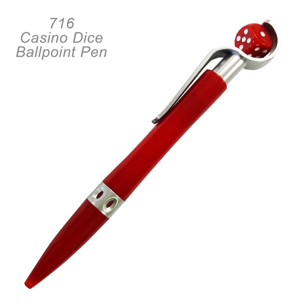 Casino Dice Ballpoint Pen - Ready Inventory in New Jersey -... from ASI 45100 Chulani Promotional Products, Inc / Competitive Edge Innovations/Chulani