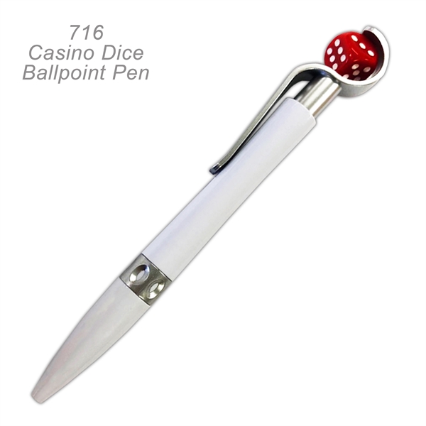 Casino Dice Ballpoint Pen - Ready Inventory in New Jersey -... from ASI 45100 Chulani Promotional Products, Inc / Competitive Edge Innovations/Chulani